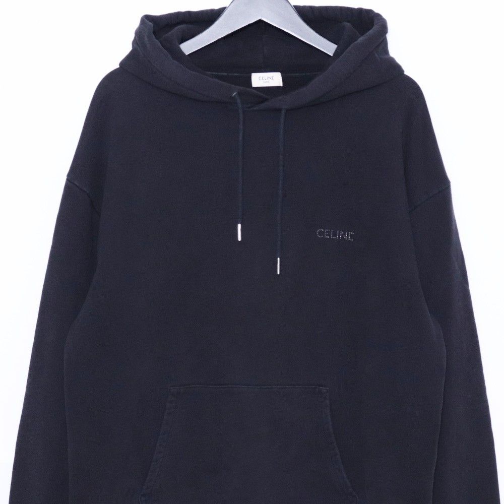 CELINE スタッズ ロゴ エンブロイダリー ルーズフィットパーカー XXL