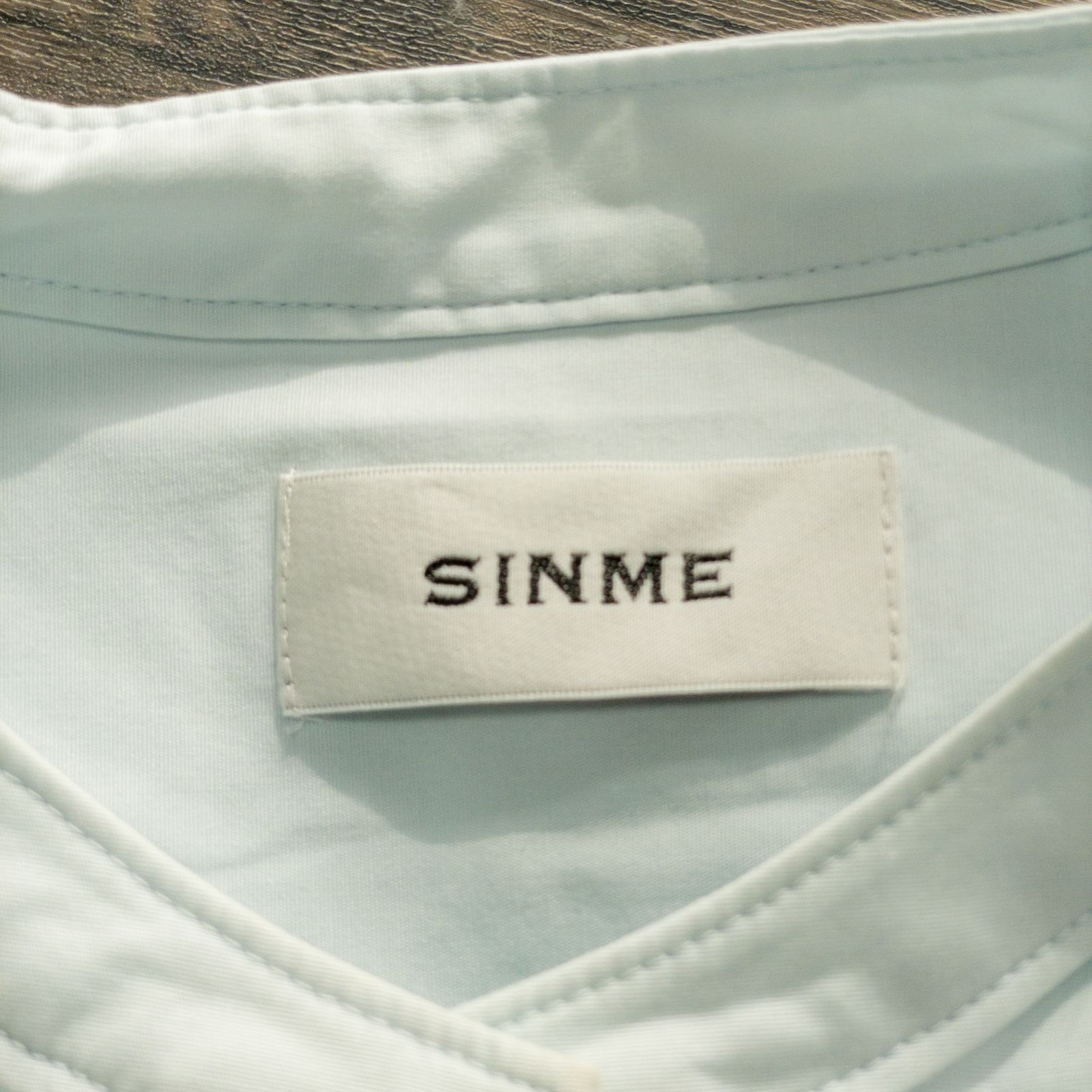 SINME シンメ ボリュームシャツ S490 ライトブルー M バンドカラー