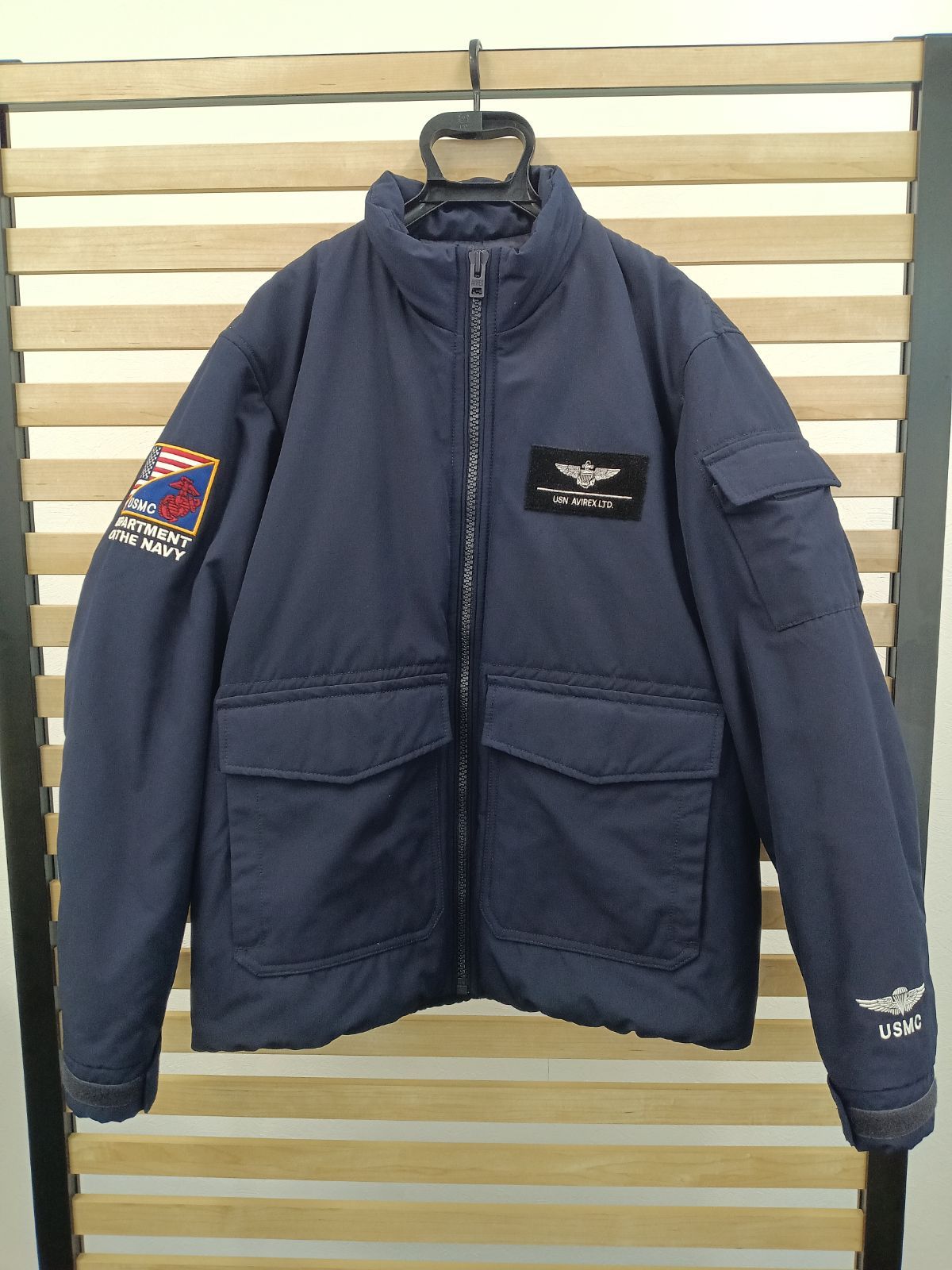 AVIREX USMC フライトジャケット ネイビー