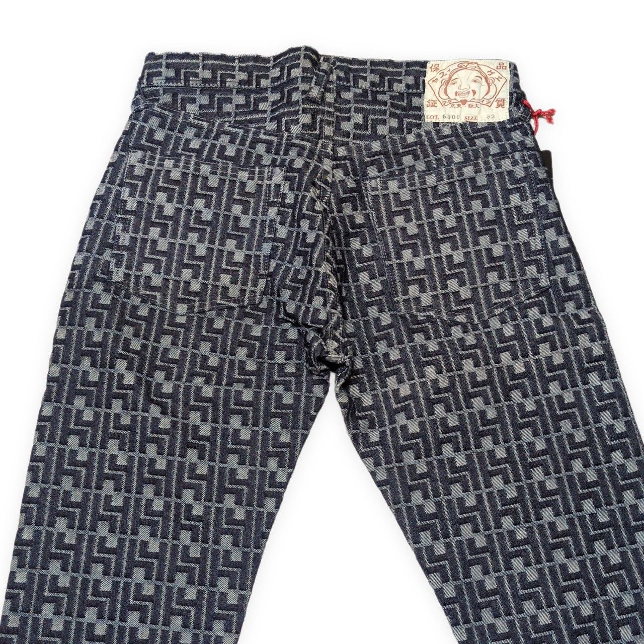 EVISU エヴィス Lot.5500 モノグラム 総柄 ジャガードデニムパンツ