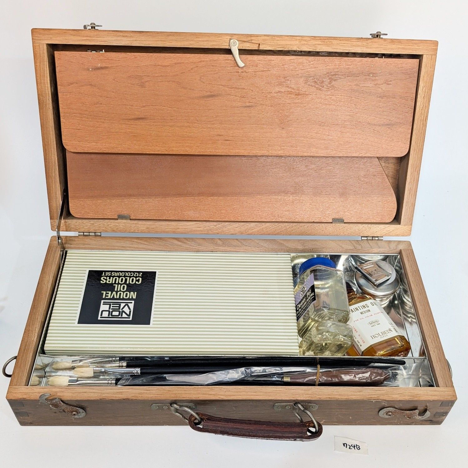 NOUVEL ヌーベル 油絵具セット 12色 木箱入り 画材一式 ジャンク 現状