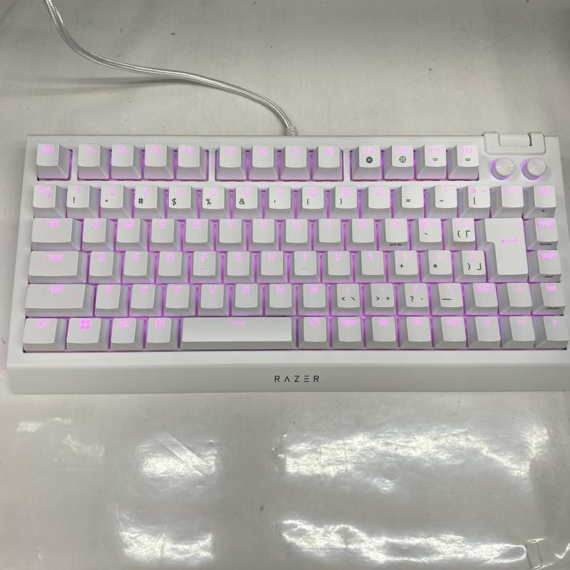 【中古】RAZER BLACK WIDOW V4 75% WHITE EDITION[22]