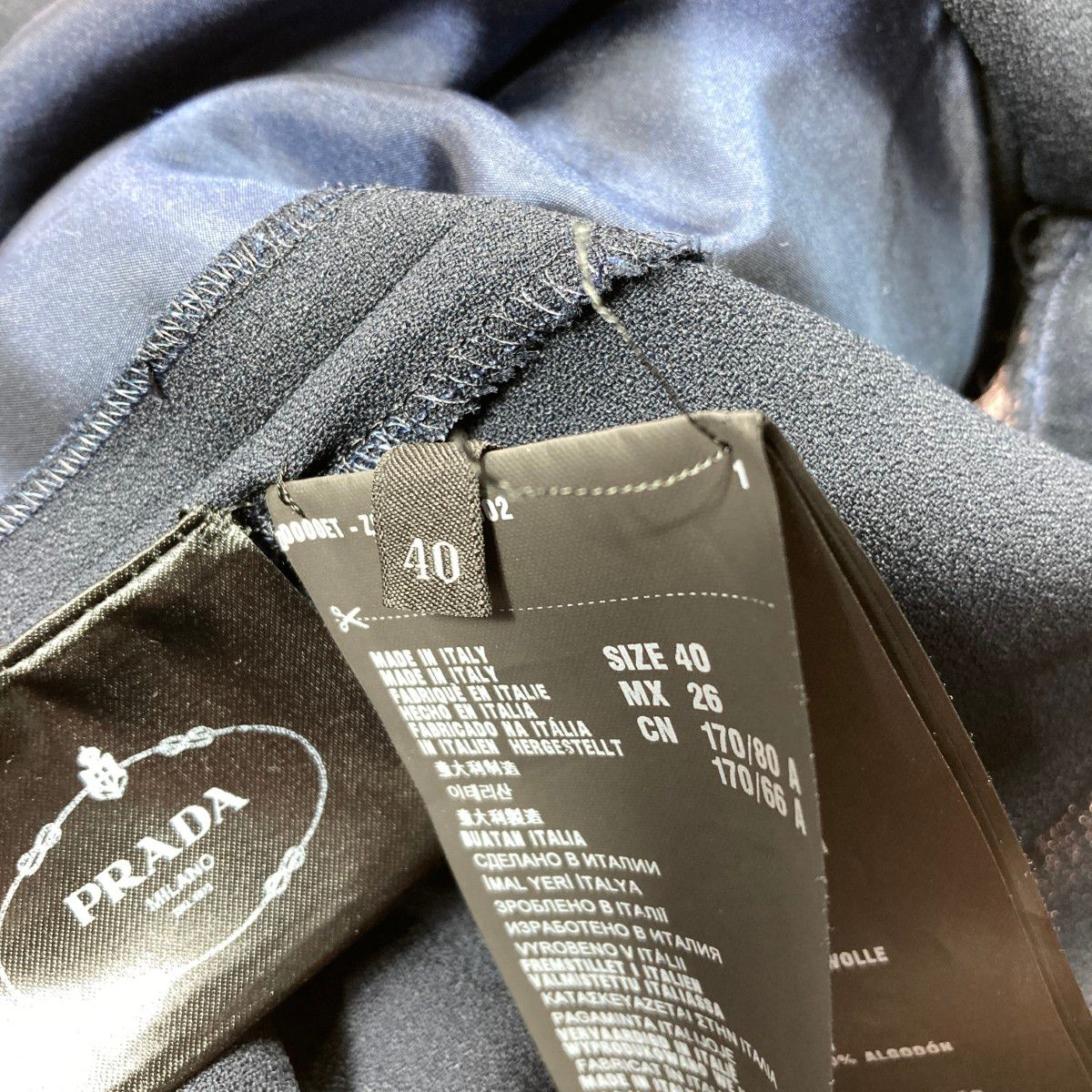 PRADA プラダ ワンピース SIZE 40 レディース APD1 2016 P33Q8 S162 1JYB ネイビー