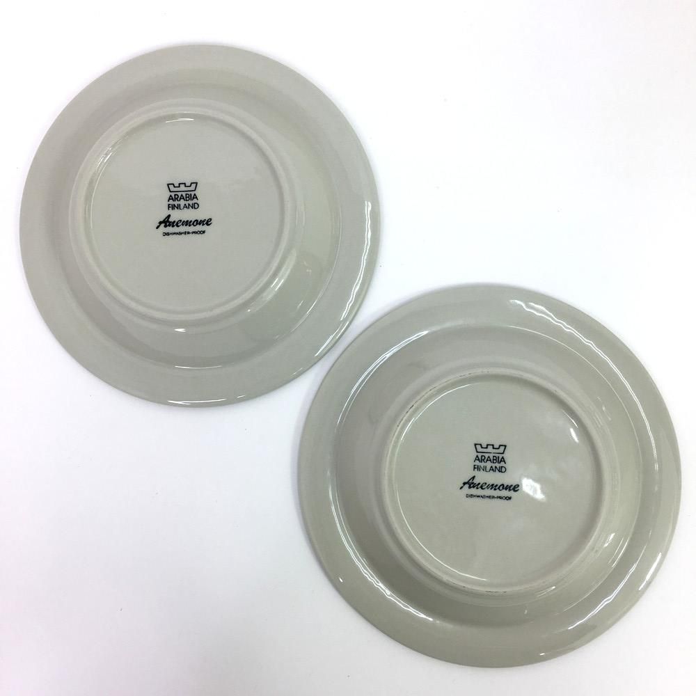 ○ARABIA アラビア Anemone アネモネ スープ皿 直径約20cm 2点セット