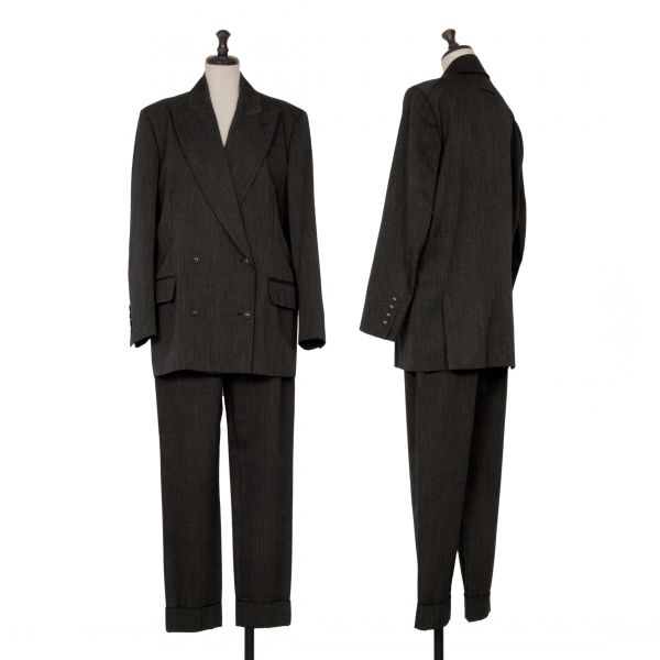 ジャンポールゴルチエ ファムJean Paul GAULTIER FEMME ウールセットアップスーツ 黒40