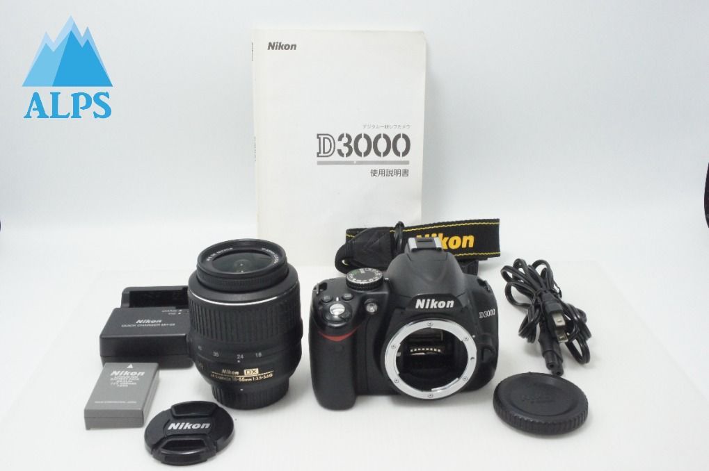 美品 Nikon ニコン D3000 レンズキット (AF-S DX NIKKOR 18-55mm F3.5