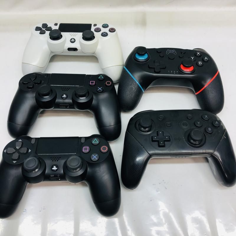 中古】ｹﾞｰﾑOP）ｼﾞｬﾝｸ)PS4/Switch ｺﾝﾄﾛｰﾗｰ5個まとめ 動作未保証[22