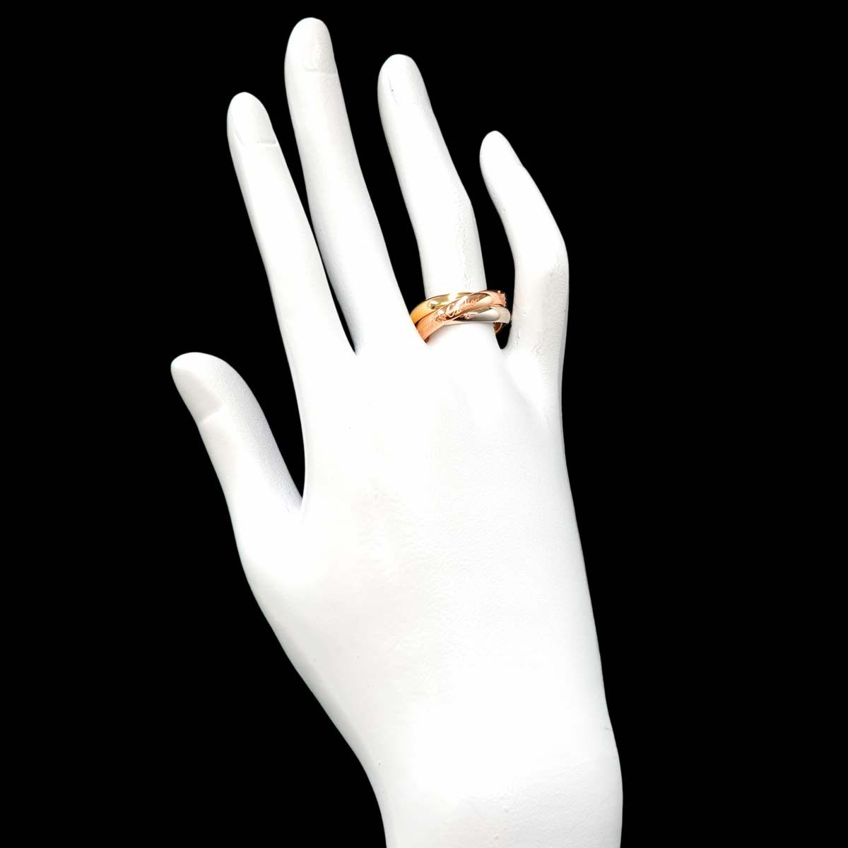 カルティエ Cartier トリニティ MM #54 リング K18 YG WG PG 3連