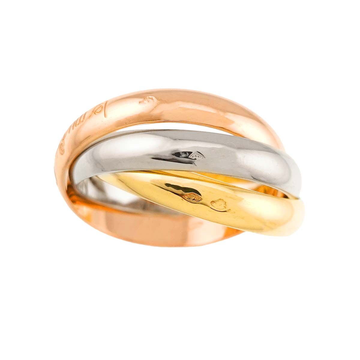 カルティエ Cartier トリニティ MM #54 リング K18 YG WG PG 3連