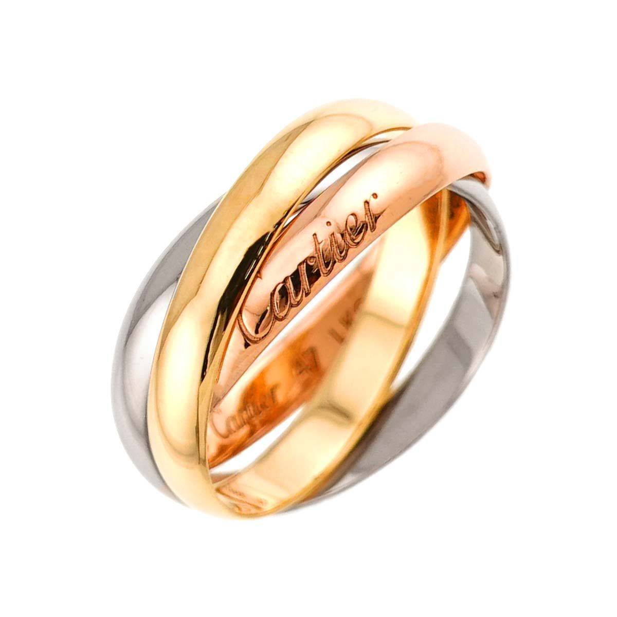 カルティエ Cartier トリニティ スモール SM #47 リング K18 YG WG PG