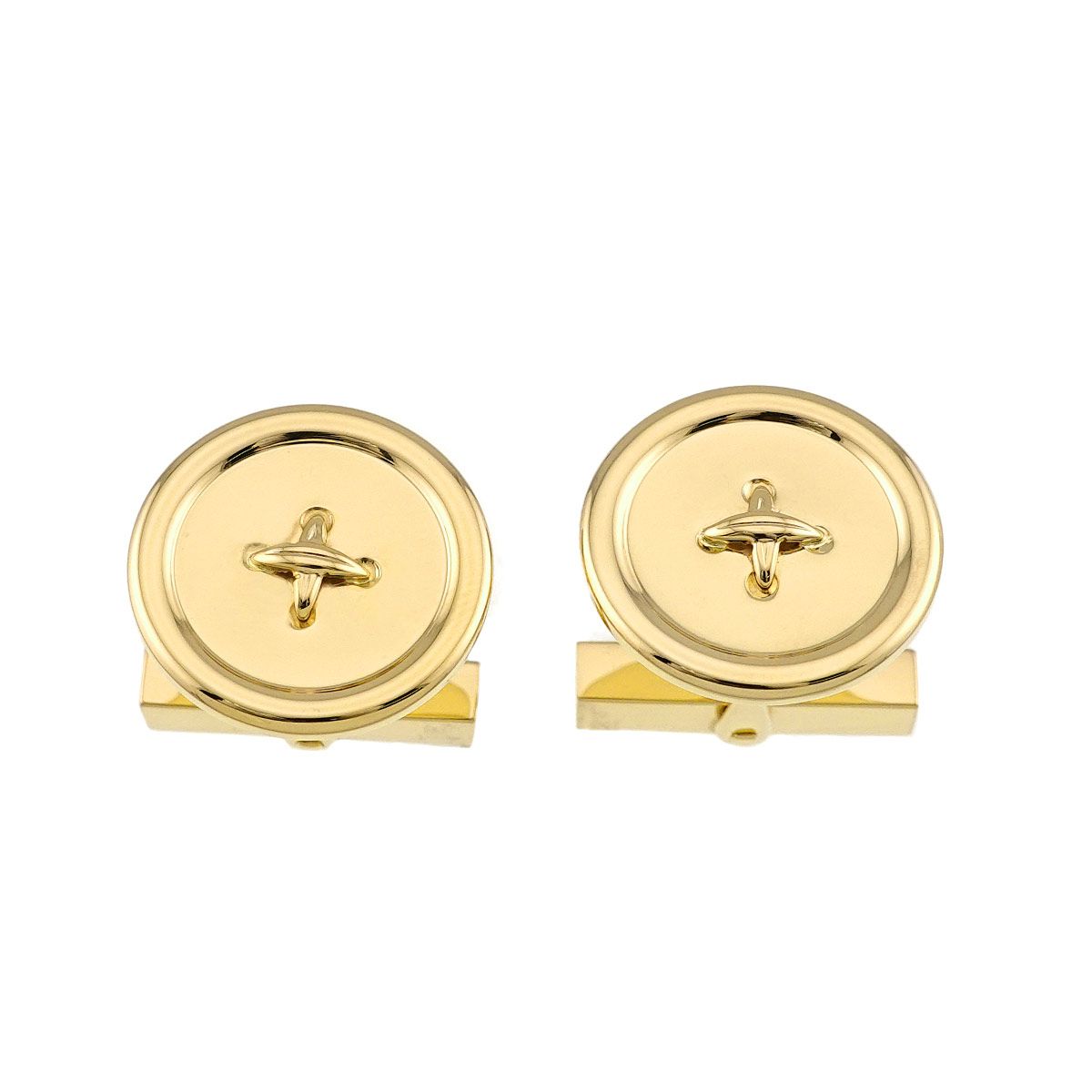 ティファニー TIFFANY Co. カフス K14 YG イエローゴールド 585 ボタン cuff links 90328601