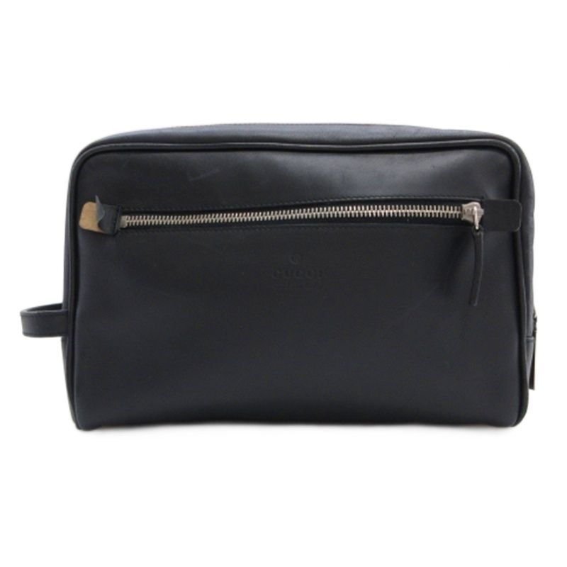 グッチ GUCCI セカンドバッグ レザー ブラック
