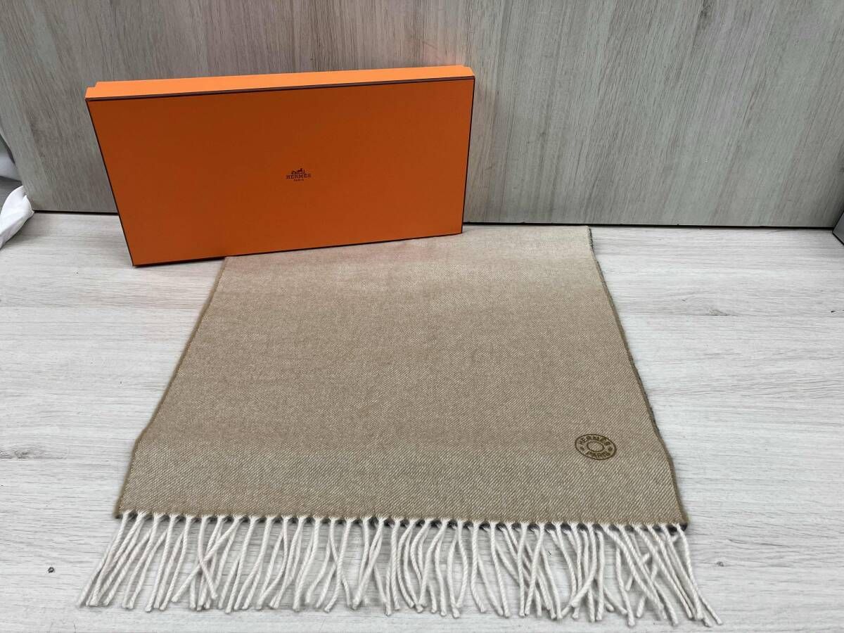 HERMES エルメス マフラー ベージュ