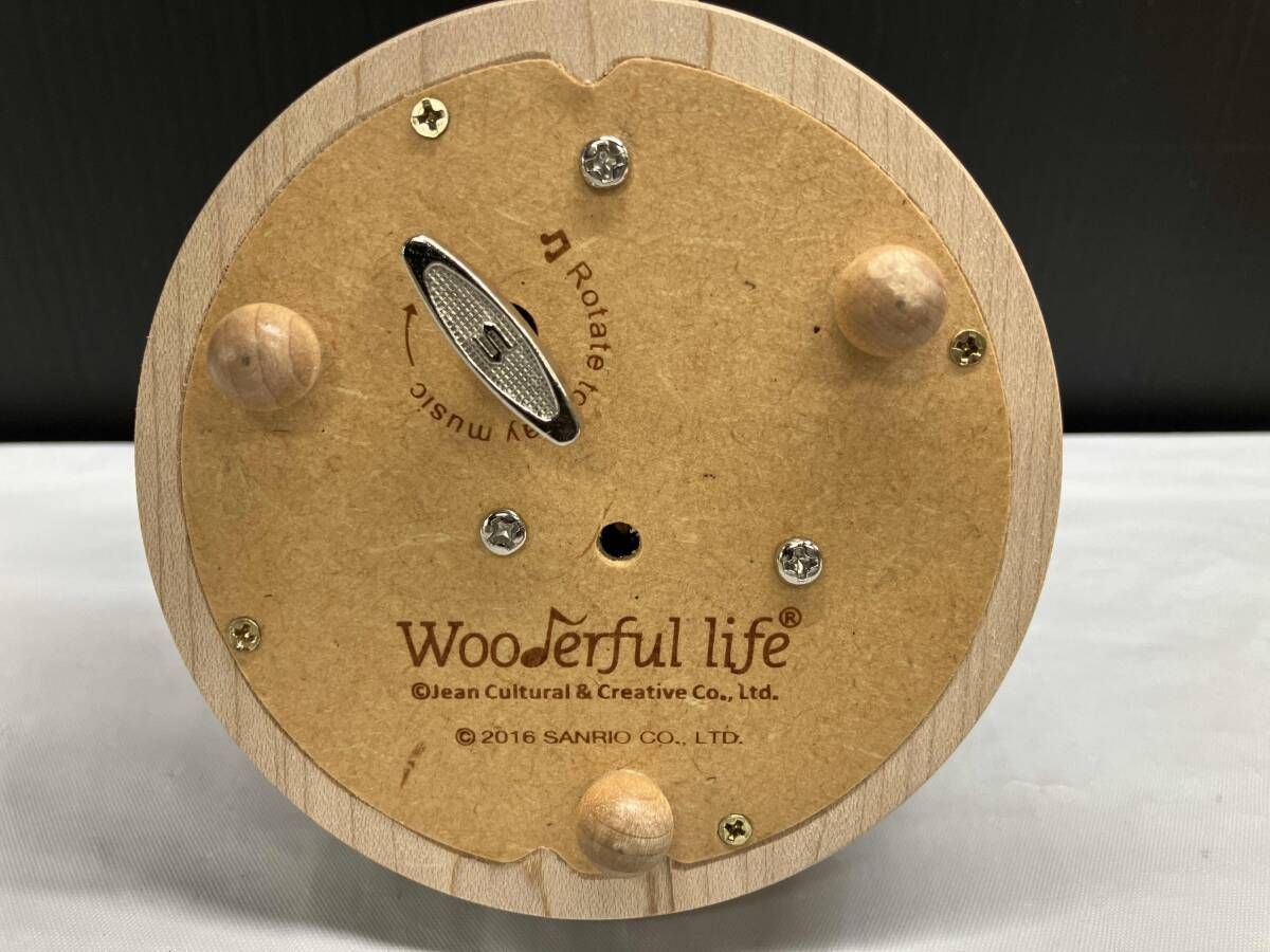 オルゴール wooderful life サンリオ WOODEN MUSIC BOX 白鳥の湖 回転