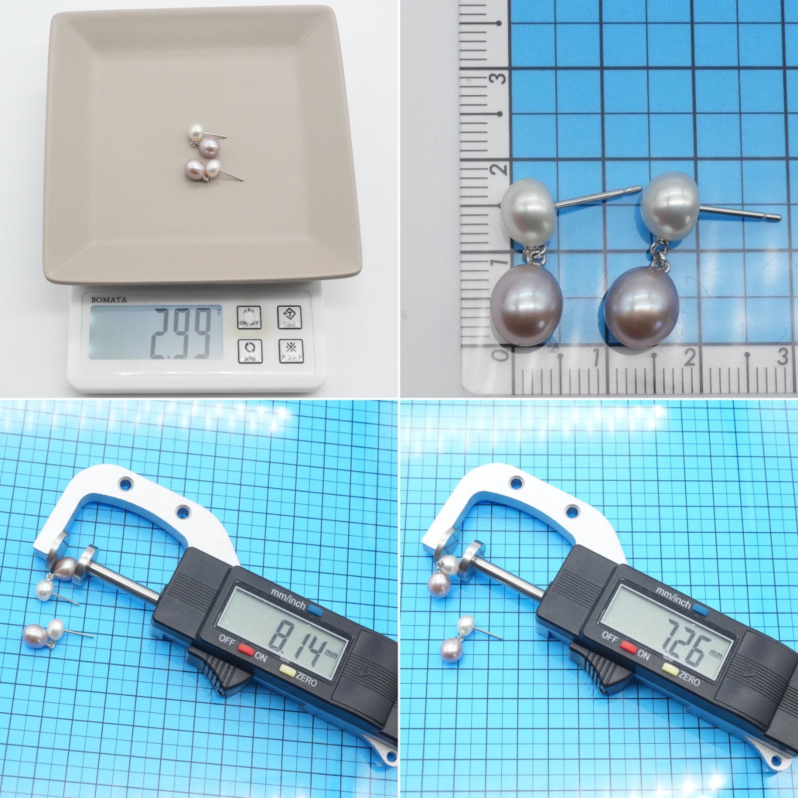 美品 ミキモトペルリータ K18 ピアス パール バイカラー /26-1421
