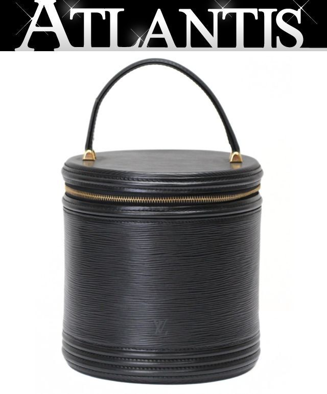 ルイヴィトン　バニティバッグ　カンヌ　ハンドバッグ　型押しロゴ　エピ　ブラック ルイヴィトン Louis Vuitton カンヌ バニティバッグ ハンドバッグ エピ