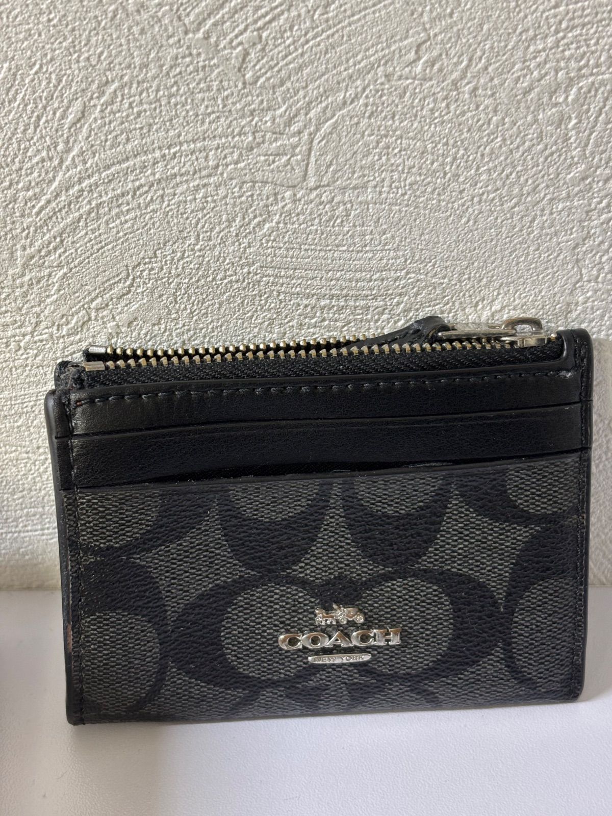 COACH コーチ シグネチャー フラグメントケース カードケース コインケース ブラック 中古 5,680円