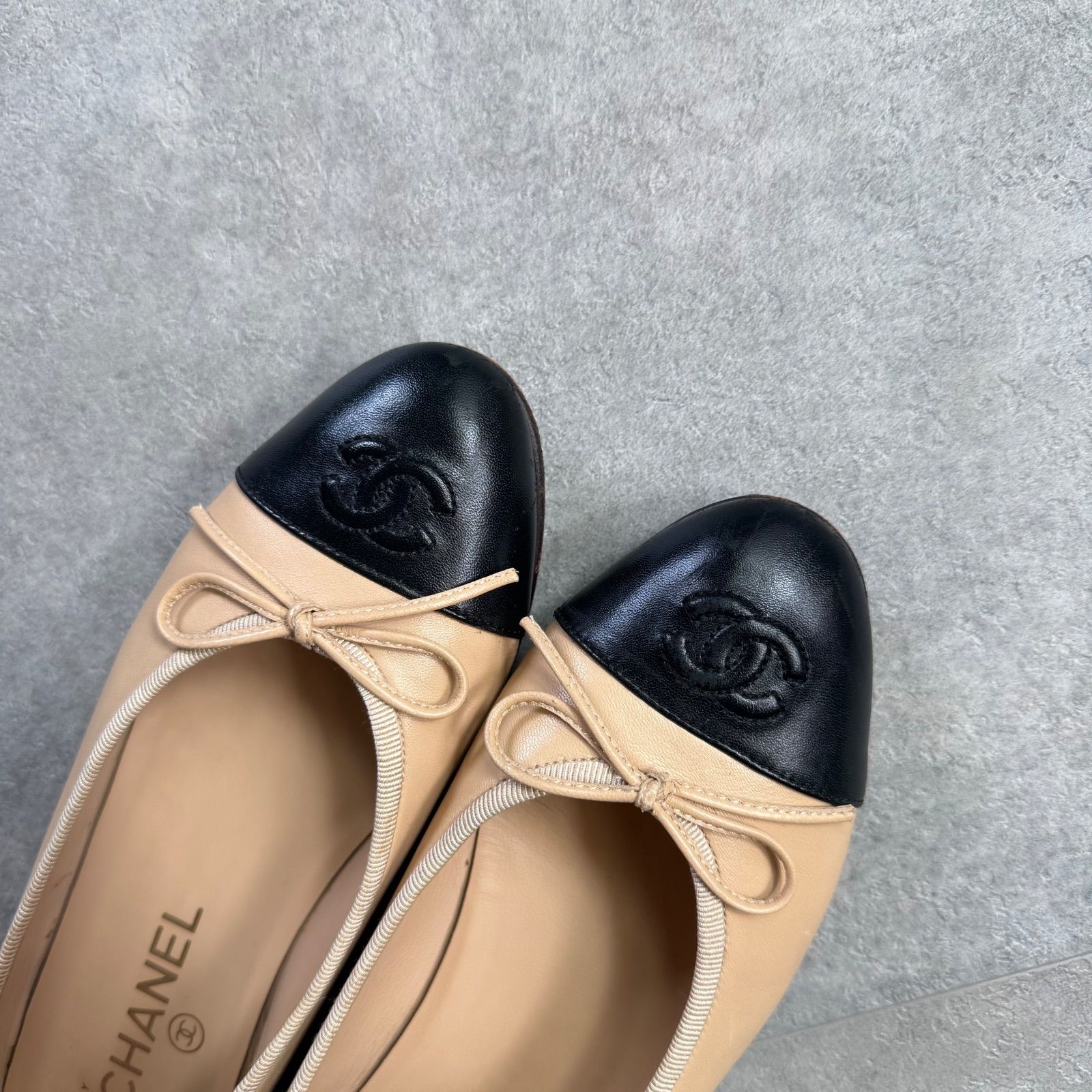 CHANEL フラットシューズ バレエシューズ ブラック 黒 36 CHANEL