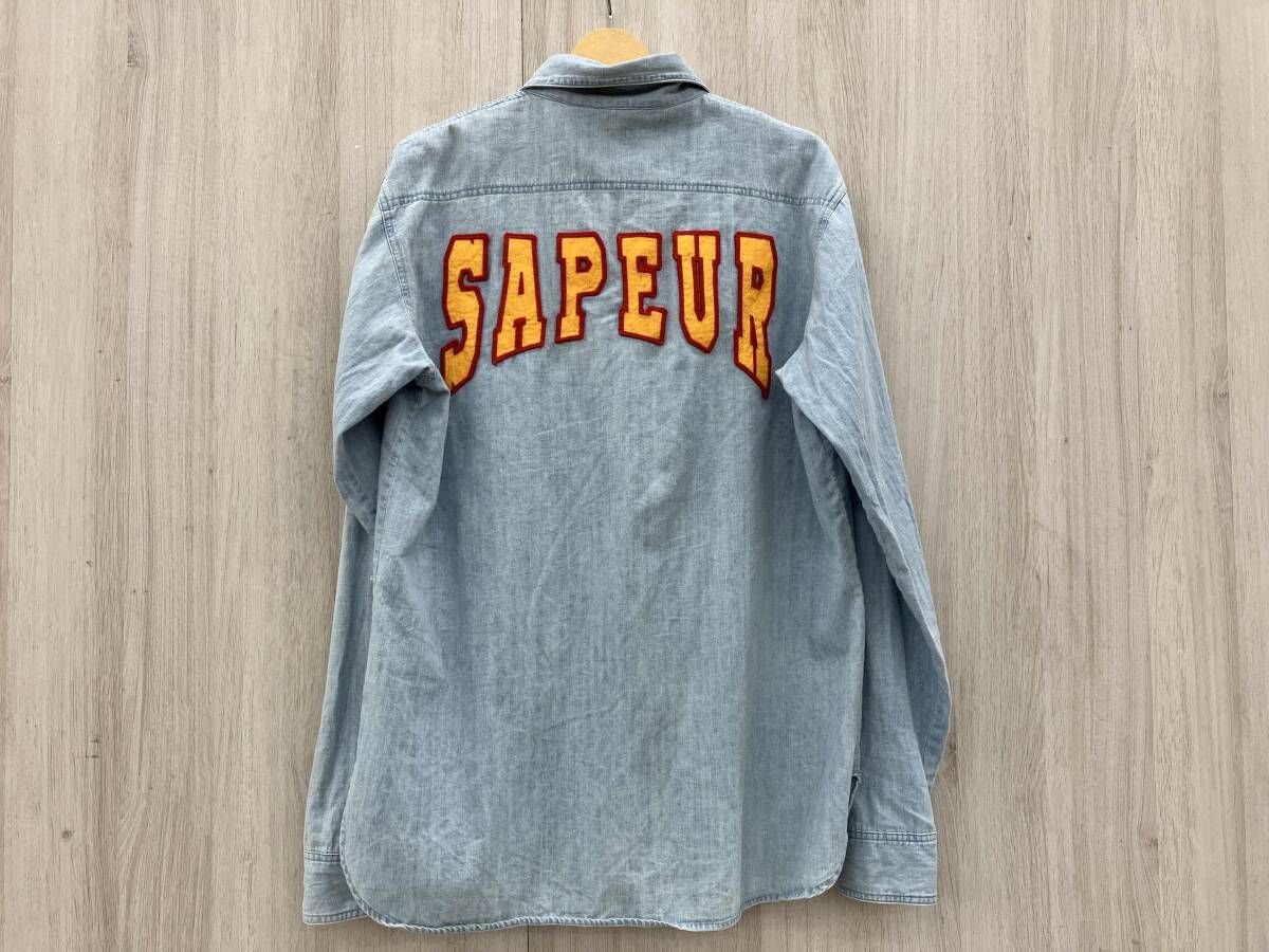 SAPEur/サプール/長袖シャツ/Sサイズ/デニムシャツ/パールボタン
