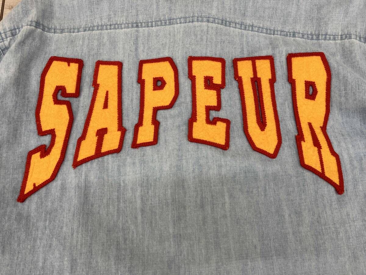 SAPEur/サプール/長袖シャツ/Sサイズ/デニムシャツ/パールボタン