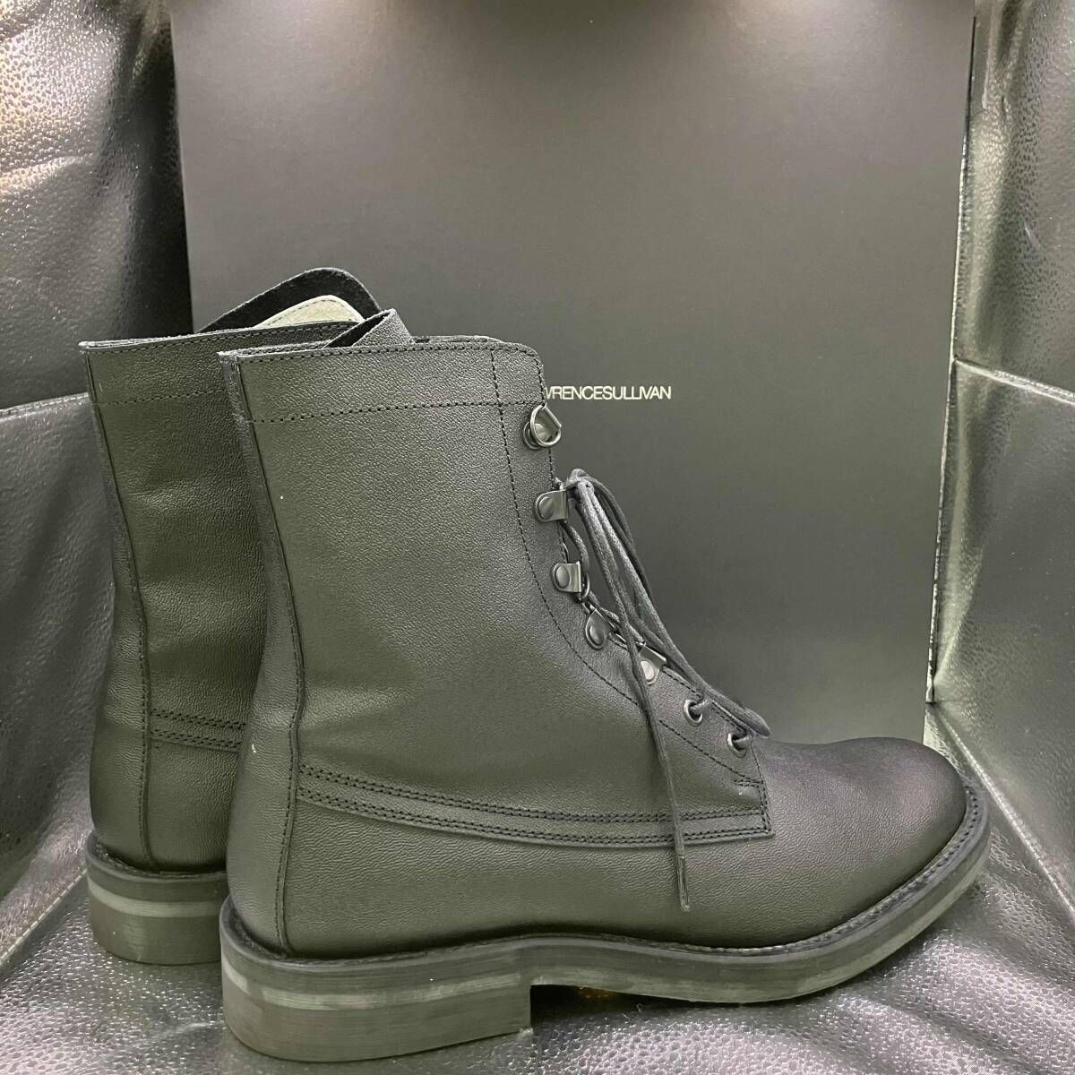 John Lawrence Sullivan leather combat boots ブラック001-17-35-7