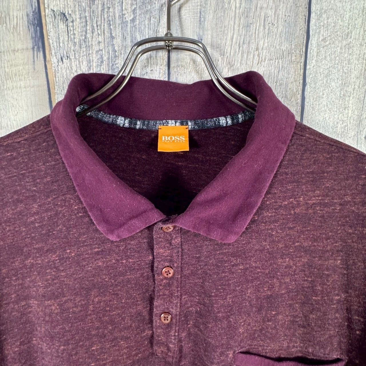 HUGO BOSS ヒューゴ・ボス 50468301 ポロシャツ パープル系 メンズ HUGO BOSS ヒューゴ ボス パープル 半袖 コットン ポロシャツ メンズ