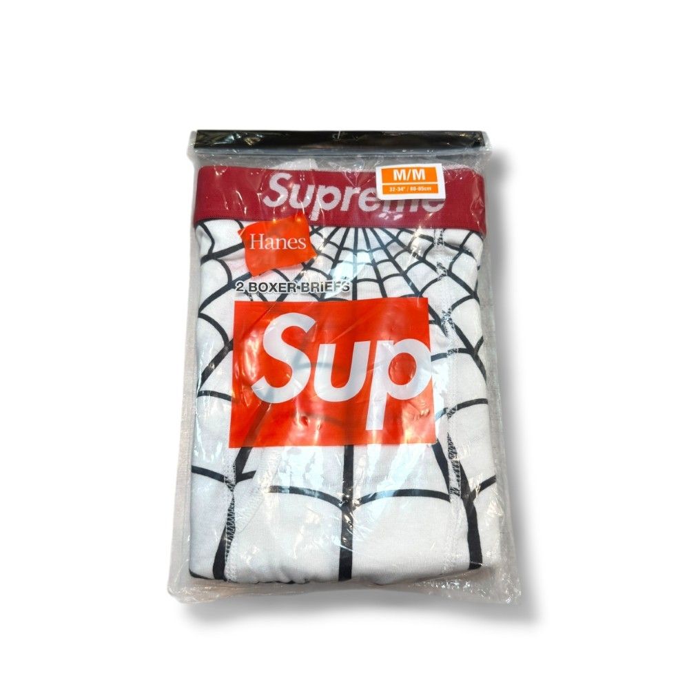 SUPREME × HANES Spider-Man Boxer Briefs (2 Pack) White