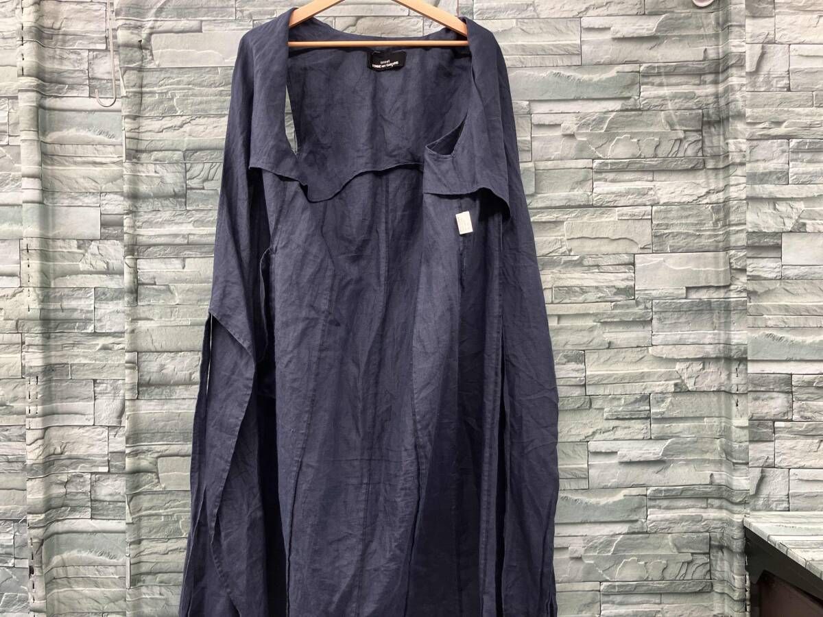 TRICOT COMME des GARCONS/ベスト/ロングジレ リネン ネイビー