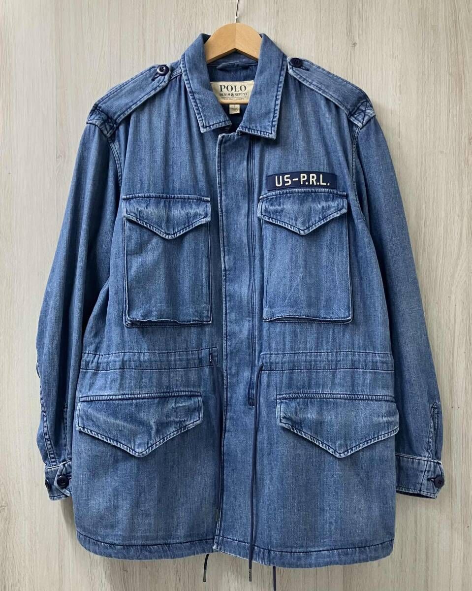 POLO RALPH LAUREN DENIM & SUPPLY ポロ ラルフローレン デニム&サプライ M-65 ライトオンスデニム フィールド ジャケット サイズS ブルー 15,899円