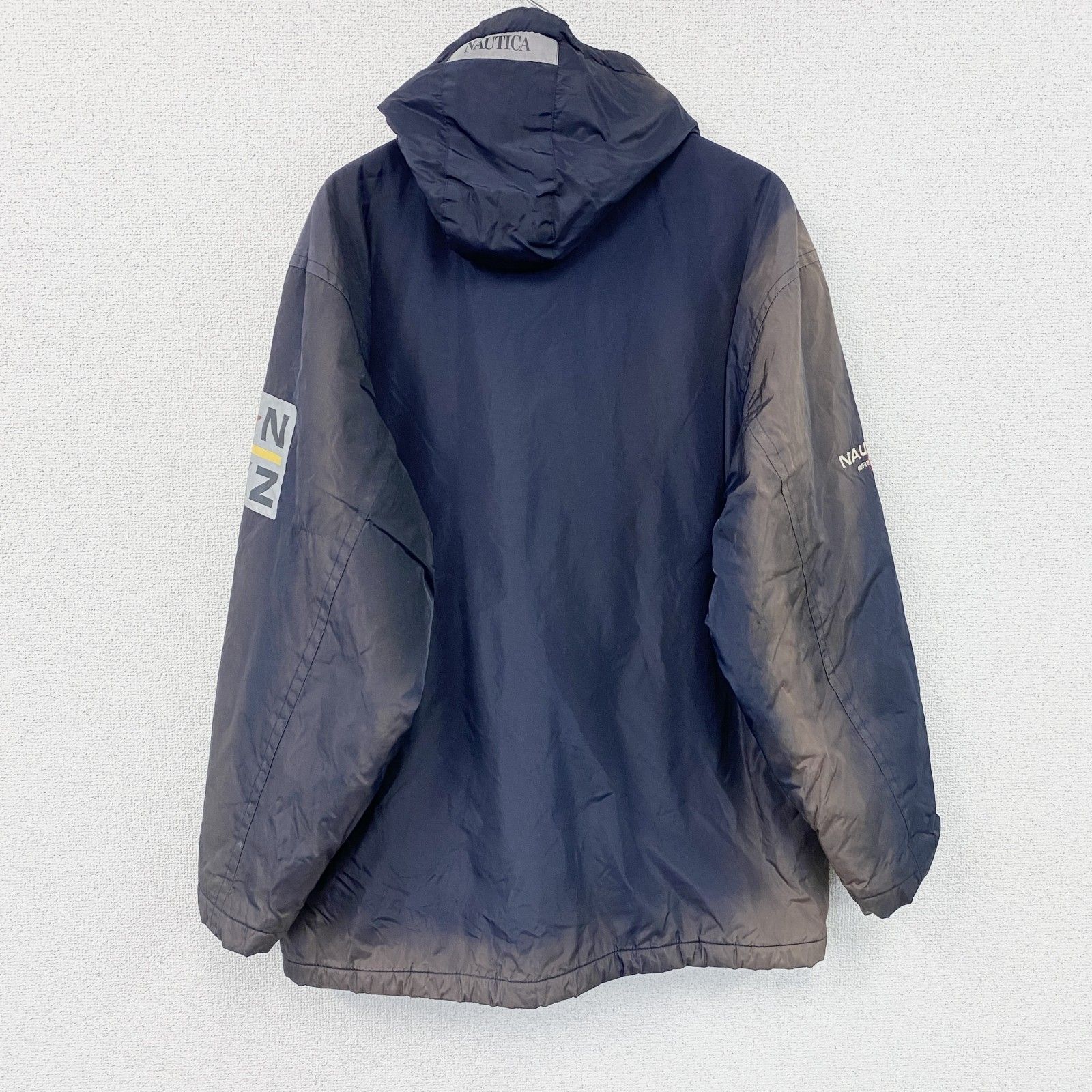 NAUTICA ノーティカ フルジップナイロンジャケット 紺 ネイビー S
