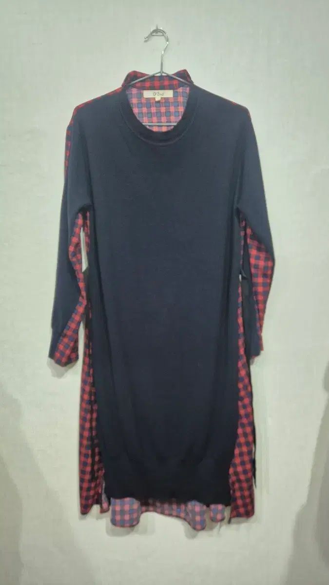O 2nd シャツ ONE PIECE ネイビー CHECK