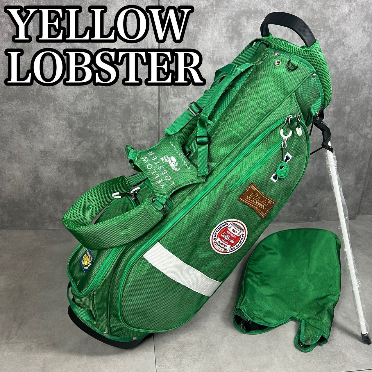 【フォローで割引クーポン配布中】希少　極美品　YELLOW LOBSTER　イエローロブスター　スタンド式キャディバッグ　4分割　8インチ　ゴルフケース　26S6270WM00004