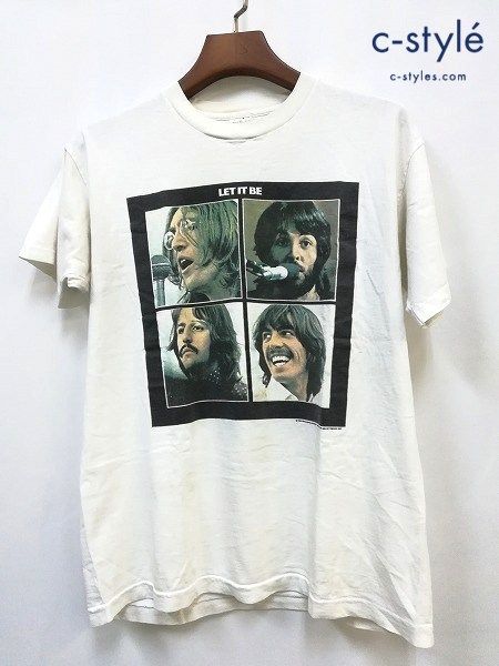 [人気] FRUIT OF THE LOOM Tシャツ L ホワイト The Beatles ビートルズ LET IT BE 綿100％ | ★ H572