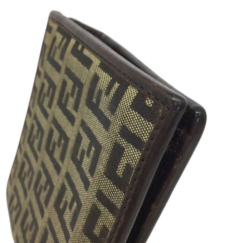 FENDI【フェンディ】二つ折り財布 コンパクト財布 ズッカ柄 キャンバス