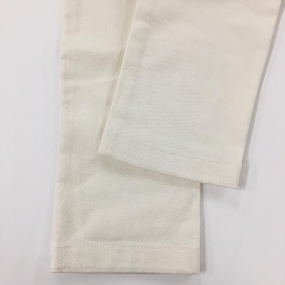 美品】パーリーゲイツ パンツ 白 ストレッチ ロゴネイビー メンズ 4(M