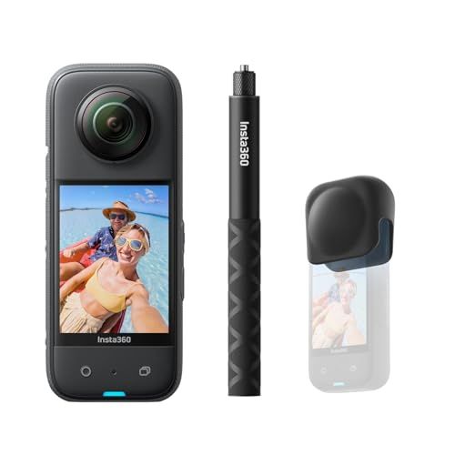 Insta360 X3 ｜360度カメラ アクションカメラ 新型1/2インチ48MPセンサー IPX8防水 5.7K360度動画 72MP360度写真 手ブレ補正 アクティブHDR 4K一人称視点 60fps自撮り 360度水平維持 AI編集 音声制御2.★m