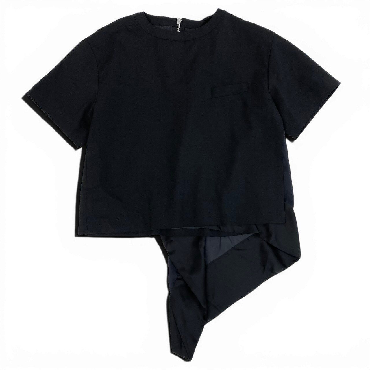 Sacai サカイ 21SS Suiting Mix Pullover 半袖 トップス ブラック