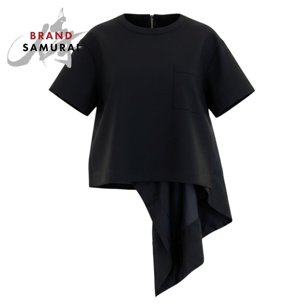 Sacai サカイ 21SS Suiting Mix Pullover 半袖 トップス ブラック