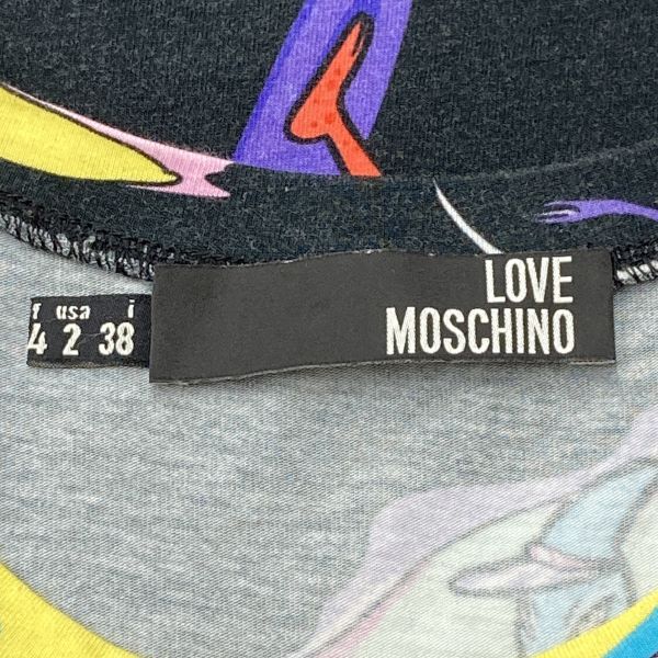 □ ラブモスキーノ MOSCHINO ノースリーブカットソー Tシャツ 丸首