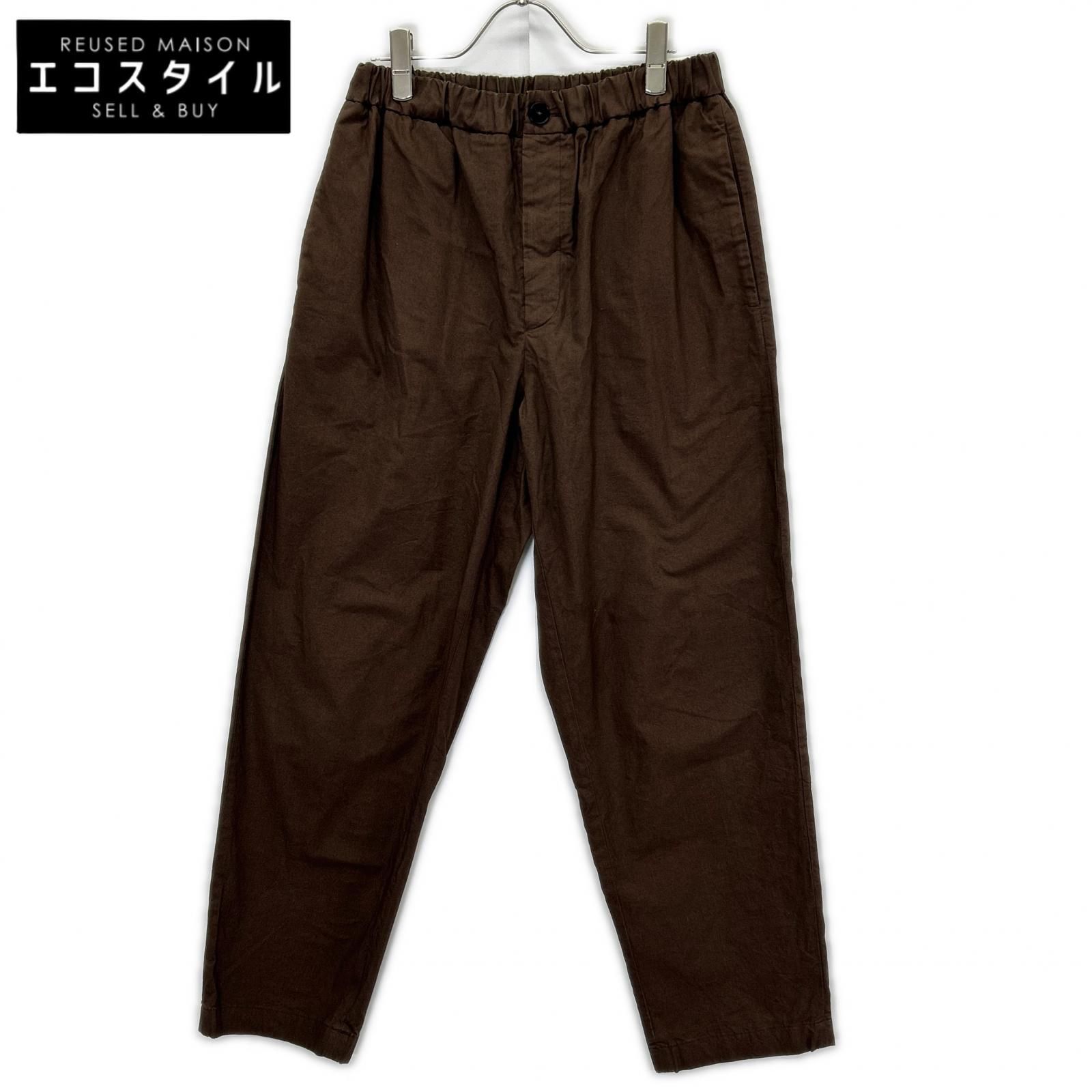 JIL SANDER+　ジルサンダープラス　21年 JPUU311105 MU243100A ブラウン コットン イージーパンツ　48