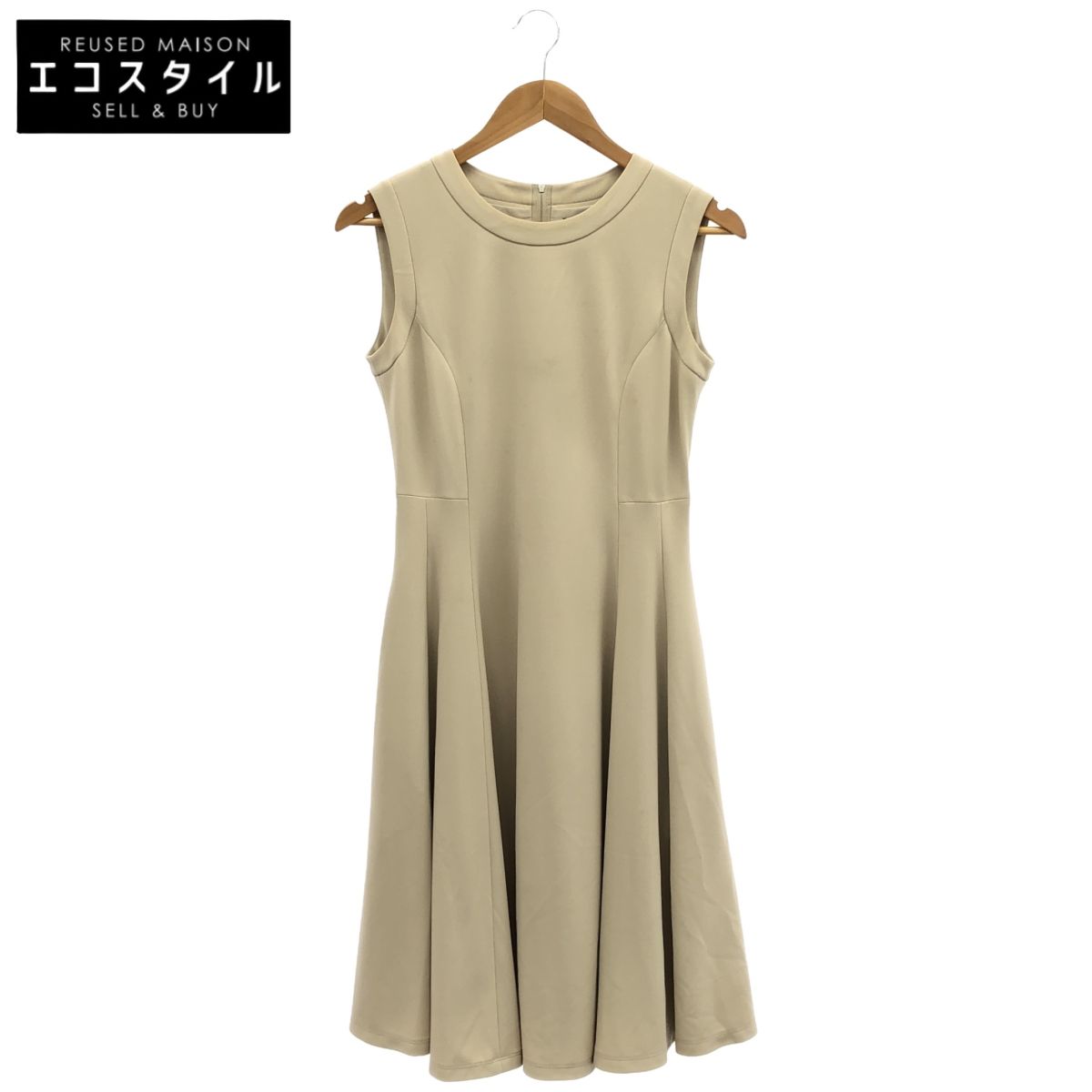 FOXEY NEW YORK　フォクシーニューヨーク　43004 ベージュ Laurel マットストレッチジャージーワンピース　40