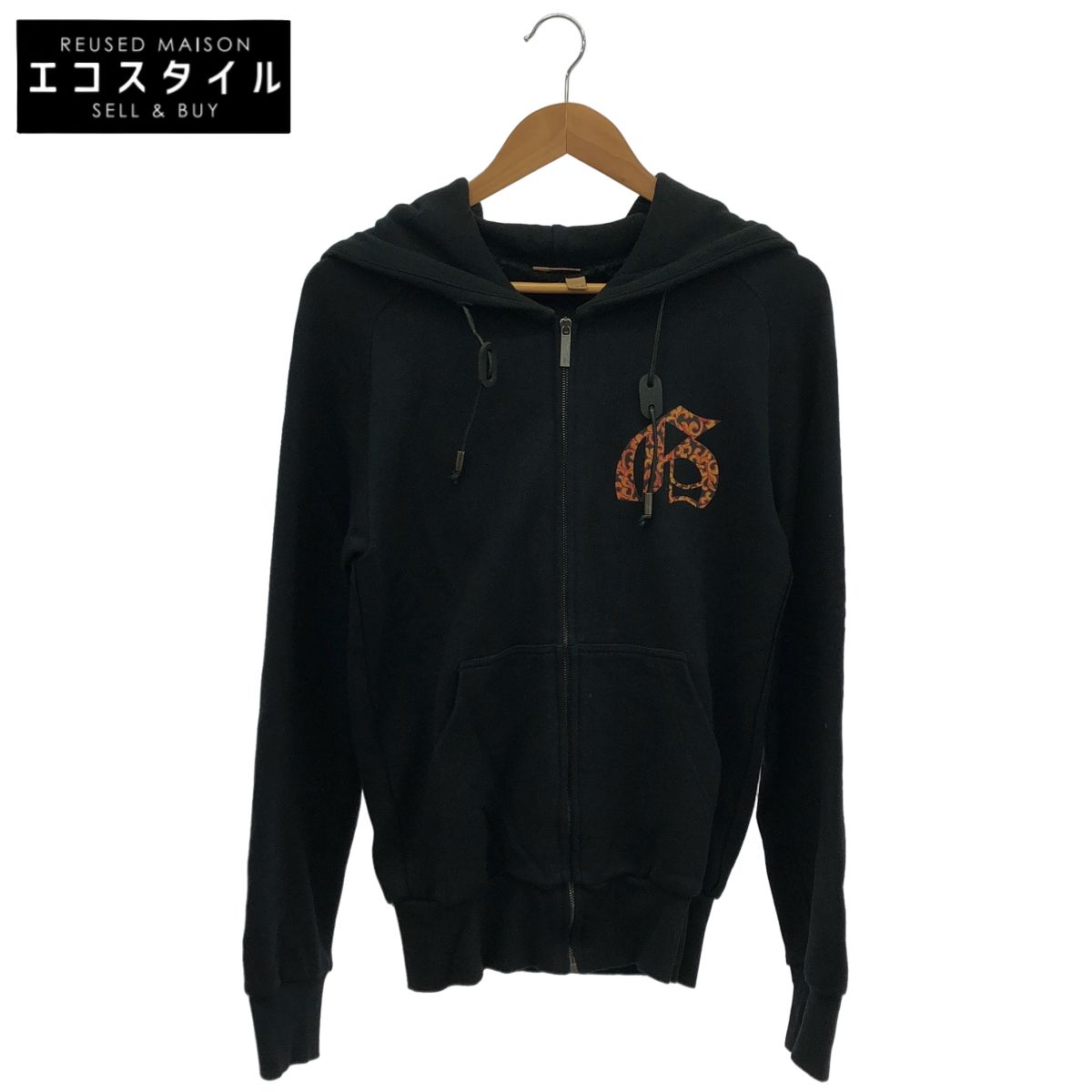 JOHN GALLIANO　ジョンガリアーノ　AUV719S ブラック プリント ジップパーカー　XS 15,980円