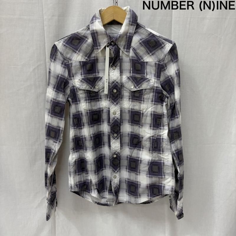 NUMBER (N)INE 09SS オンブレ チェック レーヨン 長袖シャツ NUMBER (N