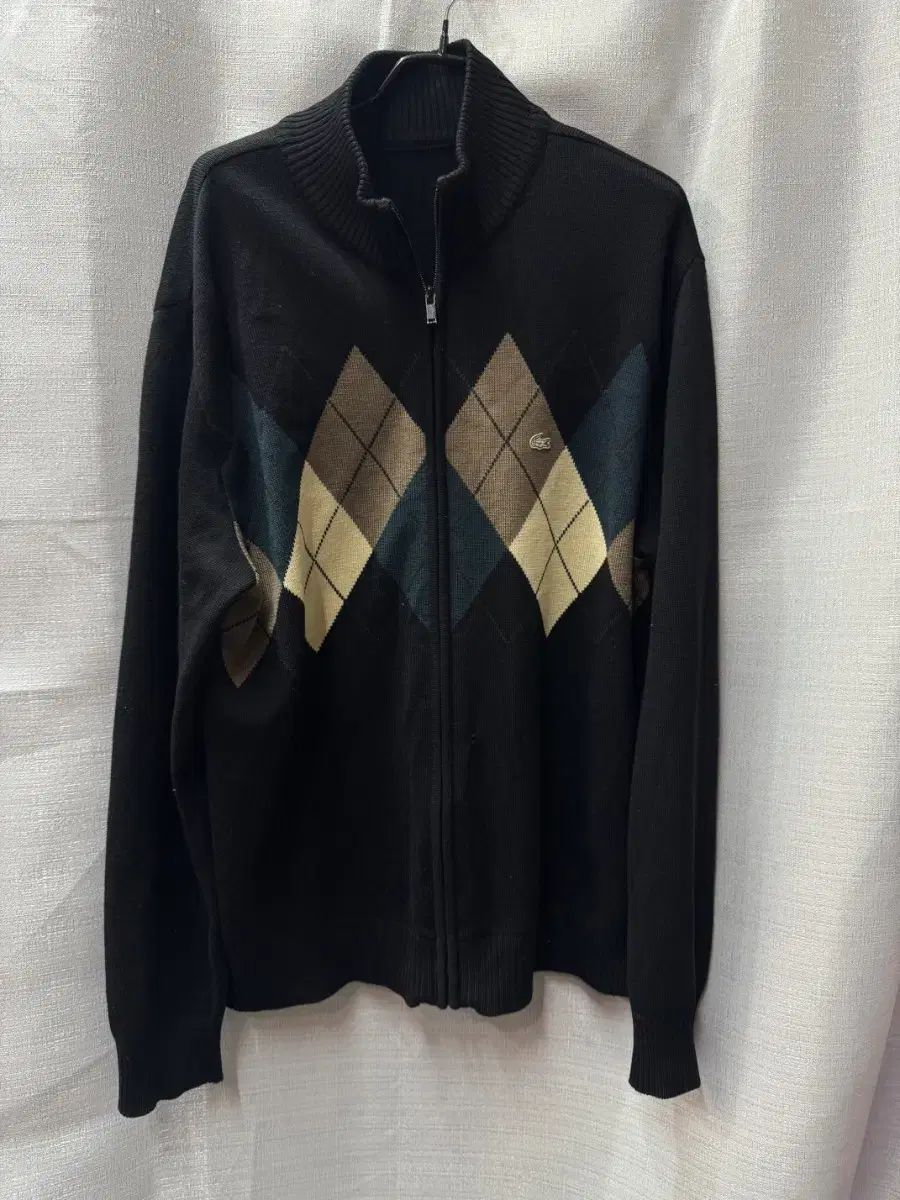 LACOSTE ラコステ ロゴ アーガイル パータン カーディガン ジップアップ 105(L) 8,641円