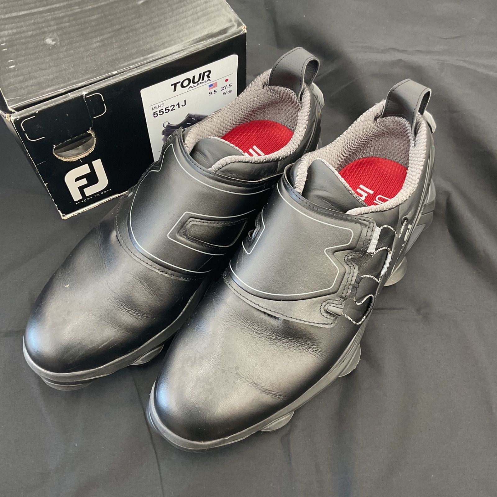 フットジョイ　ゴルフシューズ　27.5cm ワイド　55521J ブラック　FOOTJOY