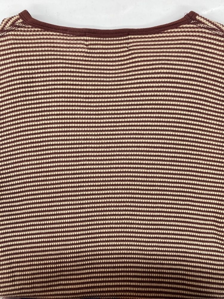 ダブルアールエル RRL 90s Waffle Border L/S T-Shirt ワッフル 