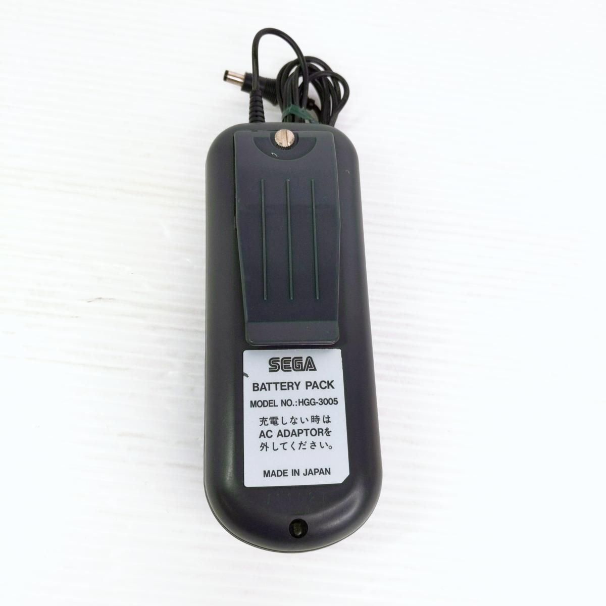 中古現状品】セガ ゲームギア本体 充電式バッテリーパックセット〇YR