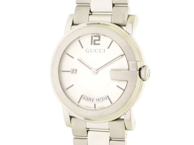 GUCCI グッチ 101M 101M 腕時計 ステンレススチール シルバー/ホワイト