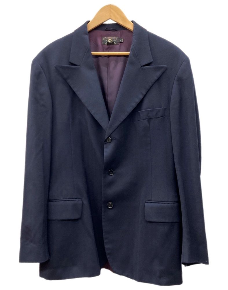 ダブルアールエル RRL 90s Wool Tailored Jacket ウール テーラード ジャケット ボタン ブレザー 三ツ星タグ RalphLauren 紺 ジャケット 無地 ネイビー Mサイズ 104MT-3517 22,792円