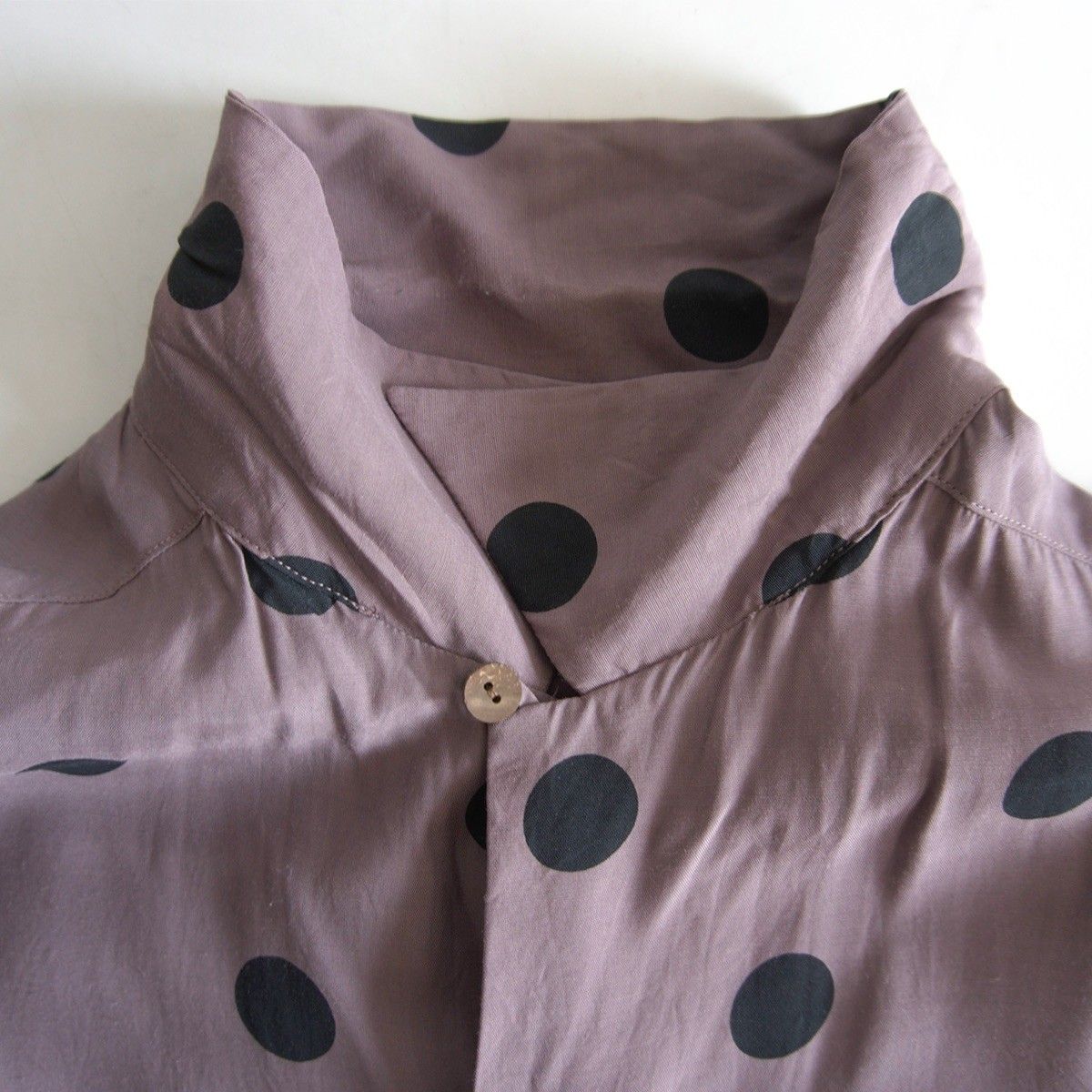 美品】WACKO MARIA【OPEN COLLAR SHIRT L/S ドット オープンカラー